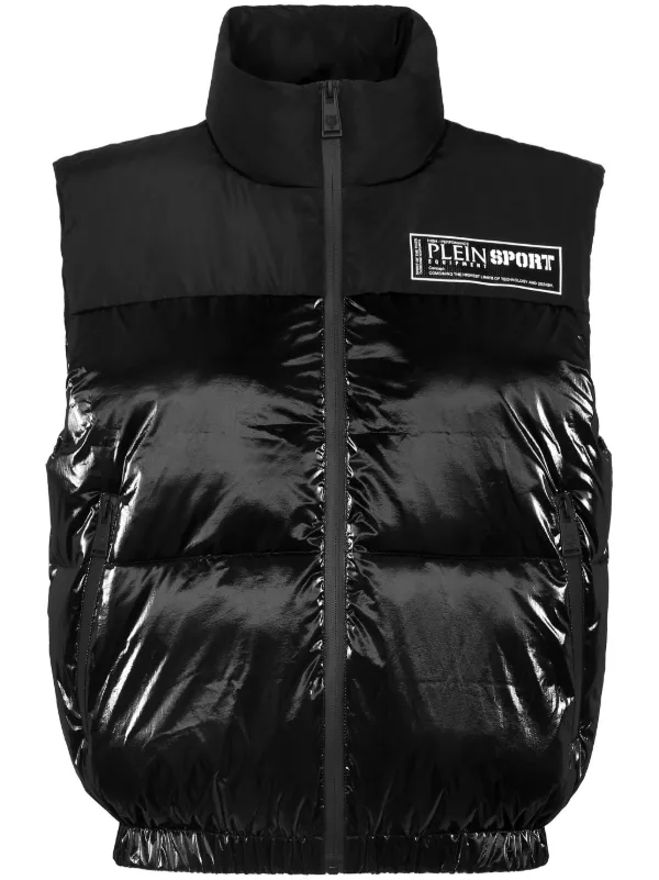 Plein Sport logo-print Quilted Gilet Black FARFETCH ID - Main Image