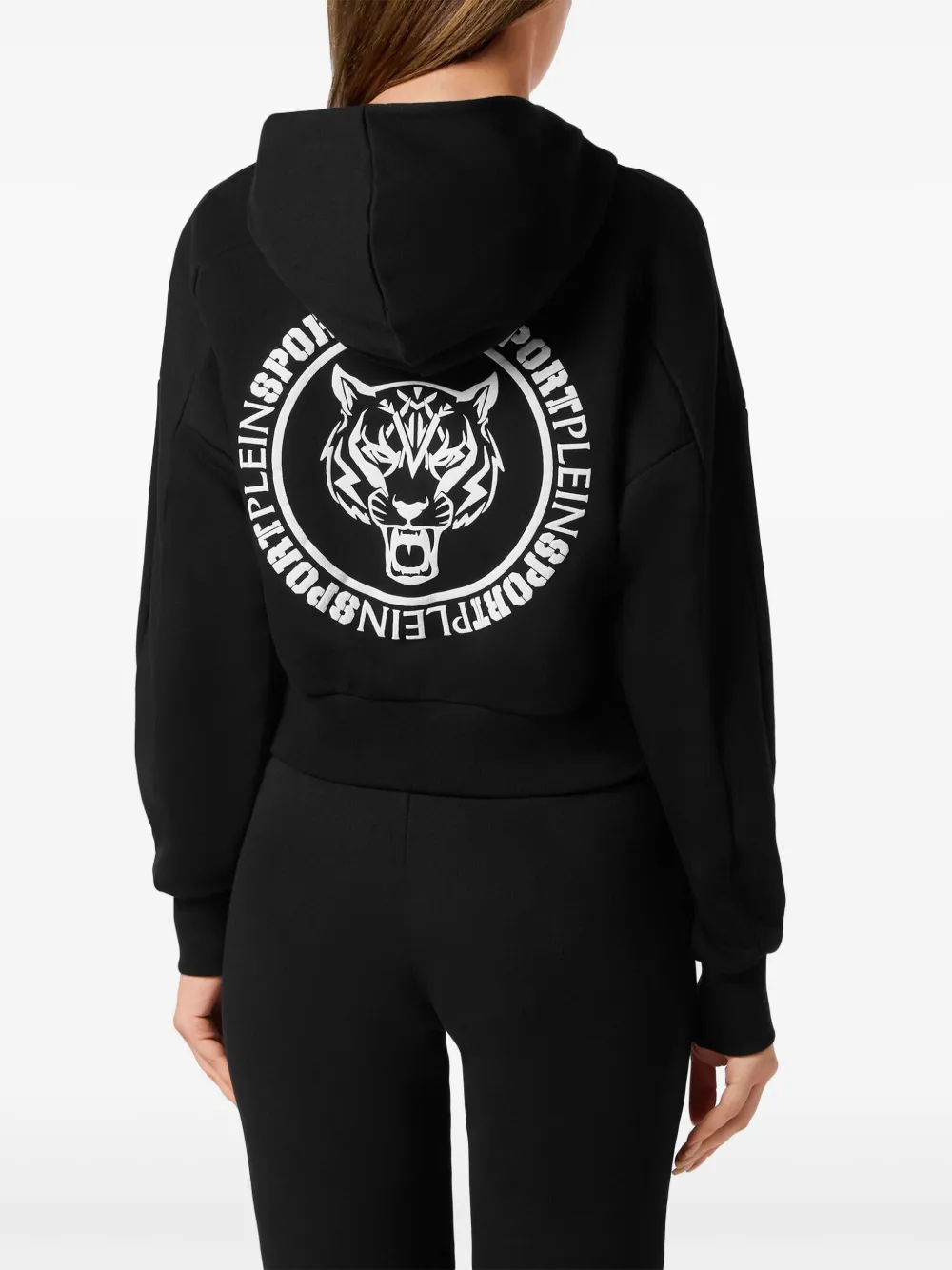 Plein Sport Hoodie met tijgerprint Zwart