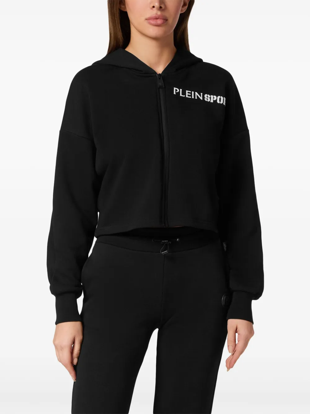 Plein Sport Hoodie met tijgerprint Zwart