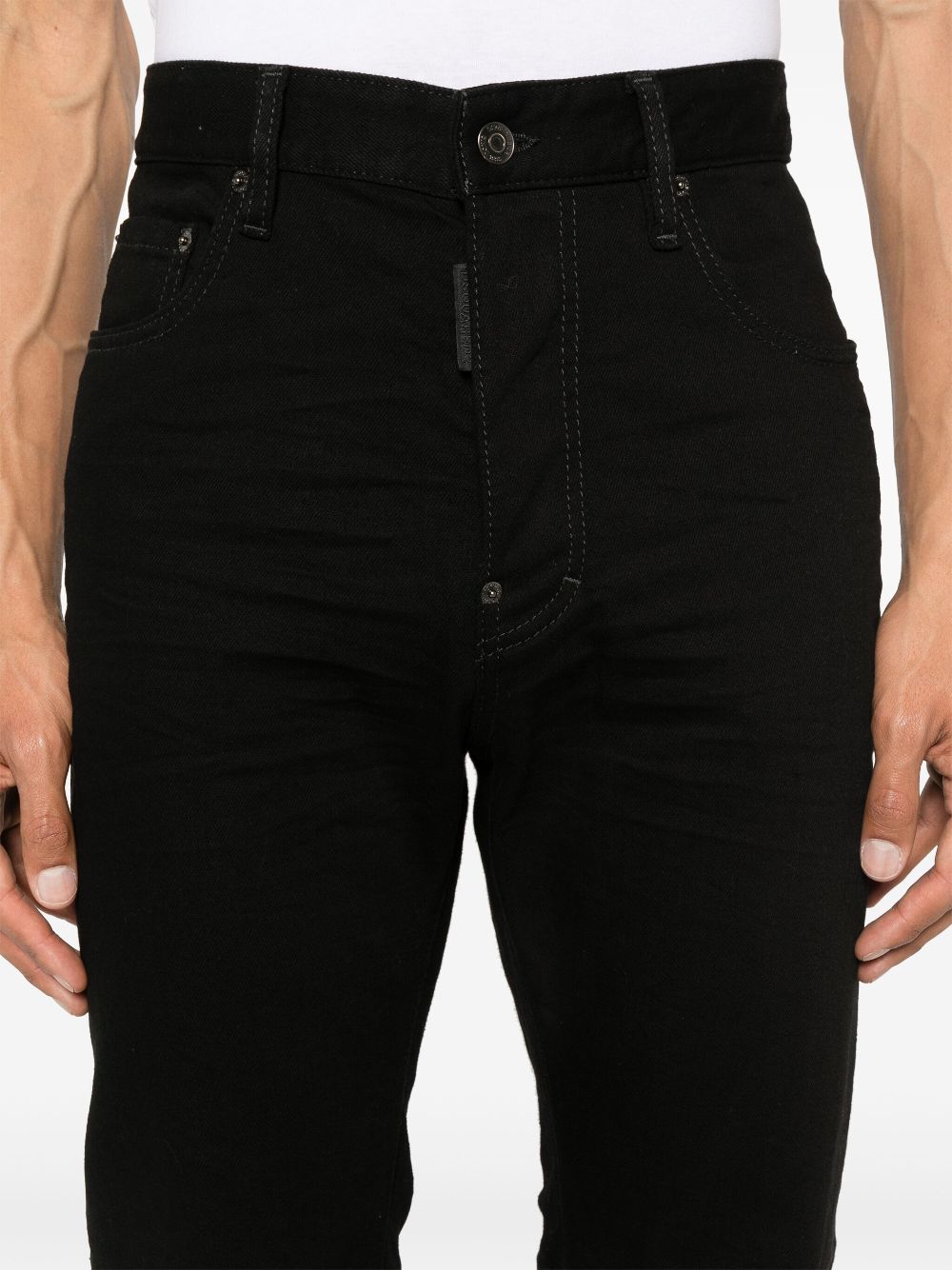 Dsquared2 642 tapered jeans Zwart