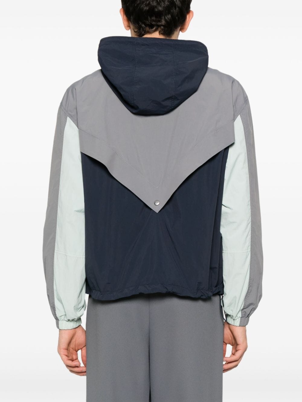 Shop Maison Kitsuné Technical Windbreaker Jacket In Blue