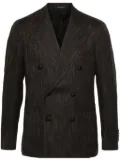Tagliatore double-breasted chevron blazer - Brown