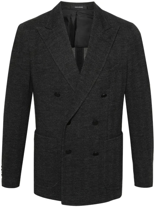 <極美品>TAGLIATORE 新ロゴ ウール ダブル ジャケット 48 Tagliatore ダブルジャケット | グレー | FARFETCH JP
