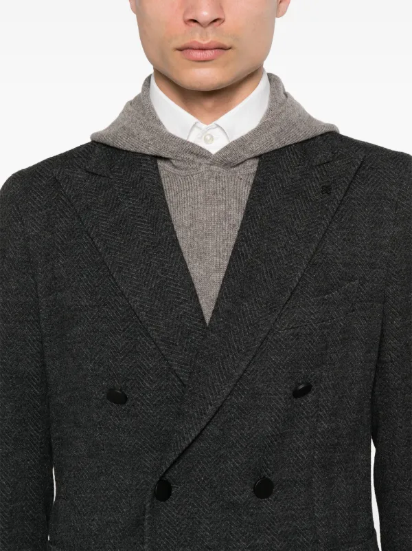 Tagliatore double-breasted Blazer | Grey | FARFETCH CA