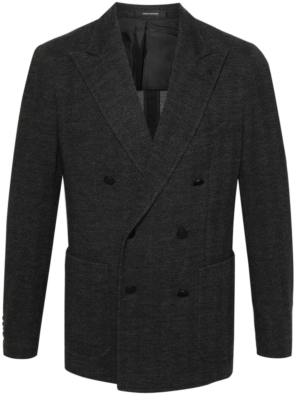 Tagliatore Double-breasted Blazer In Grey