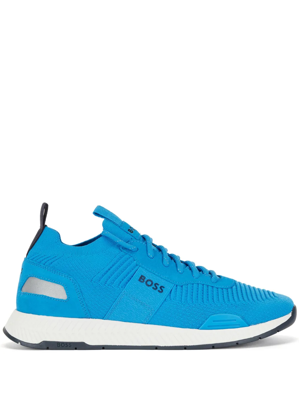 BOSS Tênis com cadarço e logo | Azul | Image 1