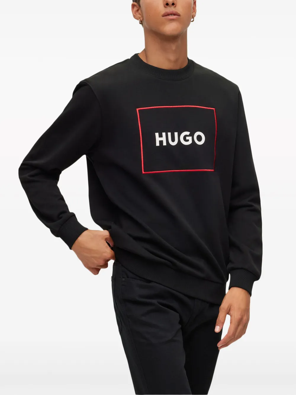 HUGO Moletom Delery com estampa de logo | Agasalho | Image 2