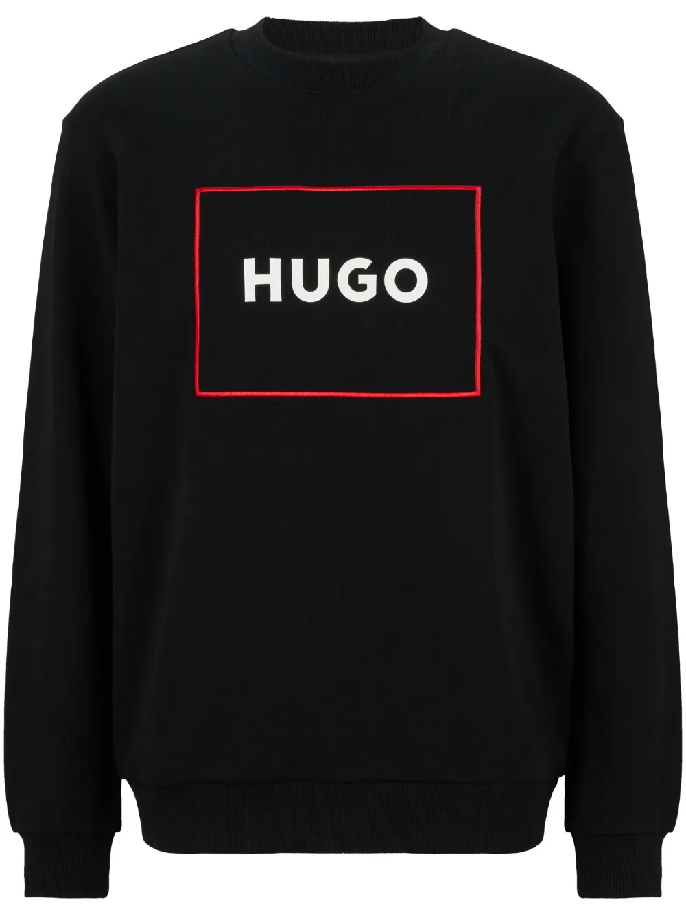 HUGO Moletom Delery com estampa de logo | Preto | Image 1
