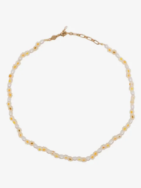 Anni Lu collier de perles à fleurs
