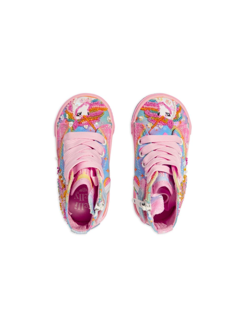 Shop Lelli Kelly Unicorn High-top Sneakers In Pink