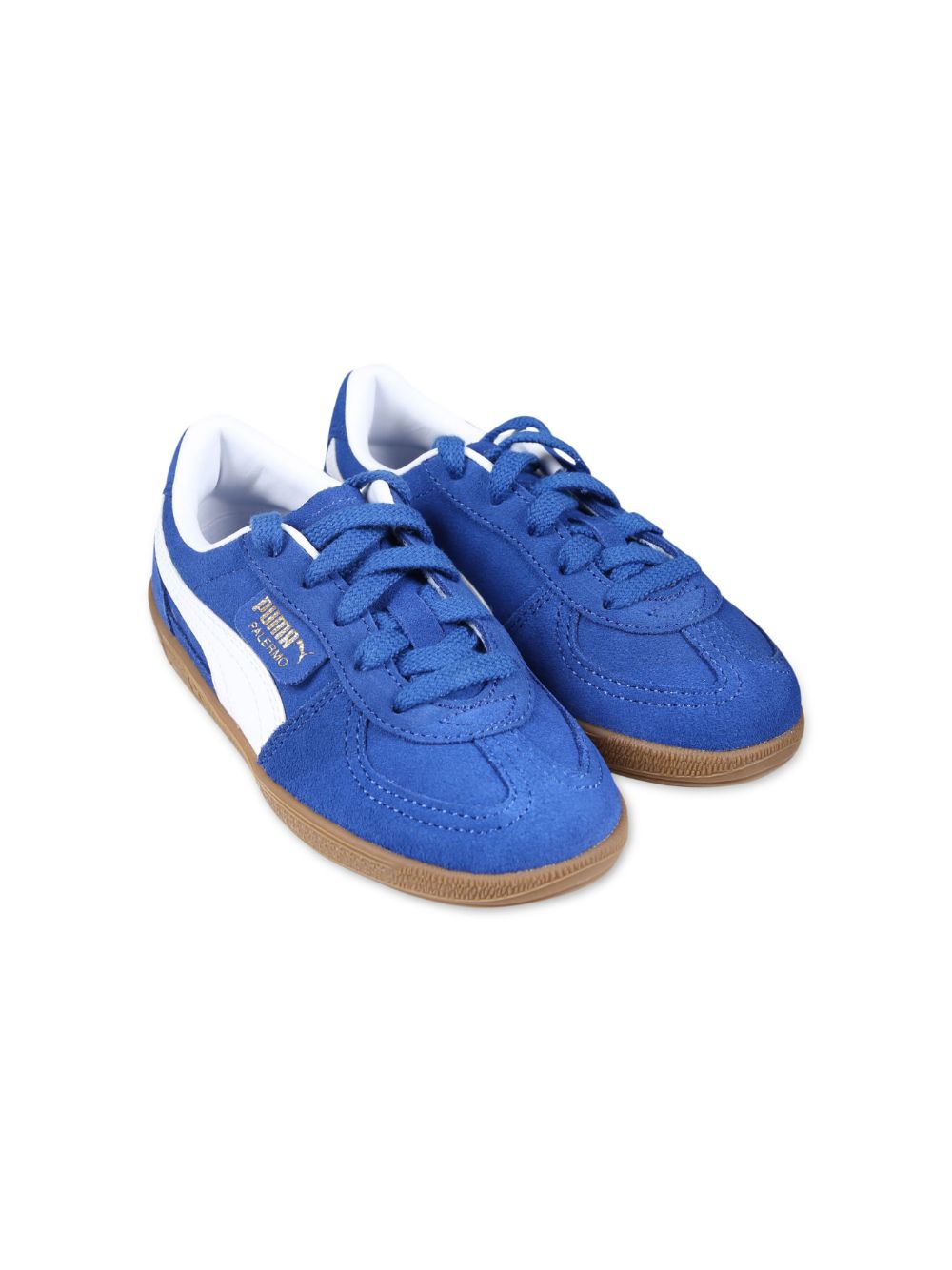 Shop Puma Palermo Suede Sneakers In Blue