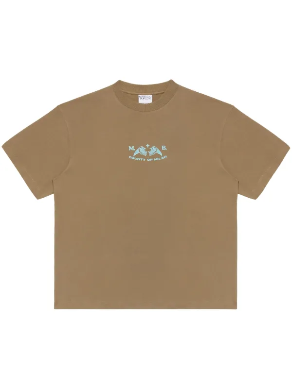 COUNTY OF MILAN Vintage Logo Cotton T-shirt Brown FARFETCH IN