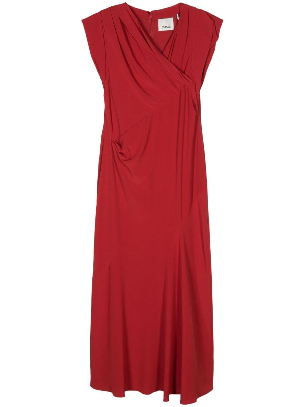 Shop Isabel Marant Kidena Sleeveless Maxi Dress In Red