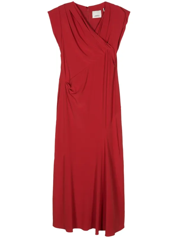 Isabel Marant Kidena Sleeveless Maxi Dress in Red