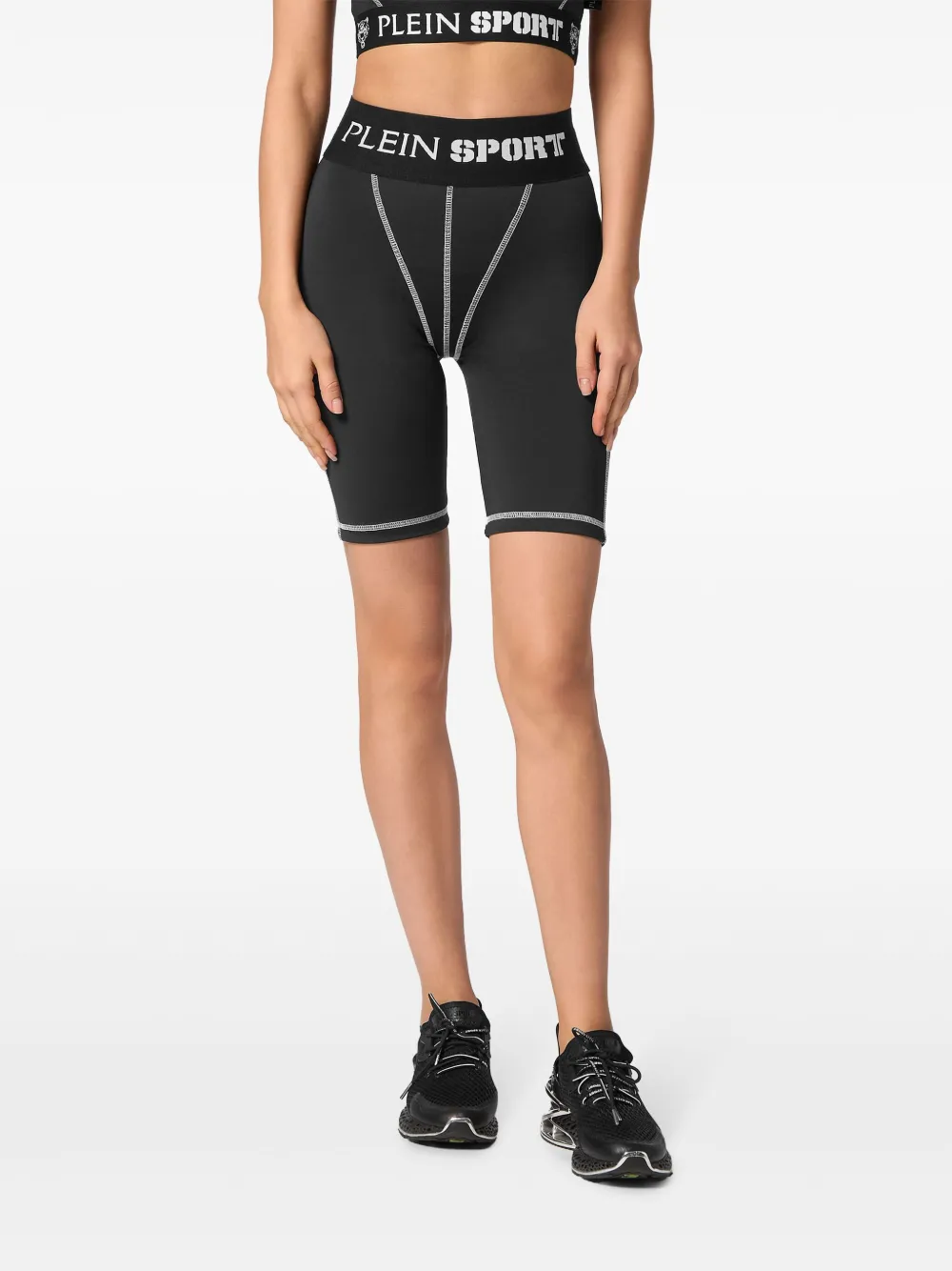 Plein Sport High waist shorts Zwart
