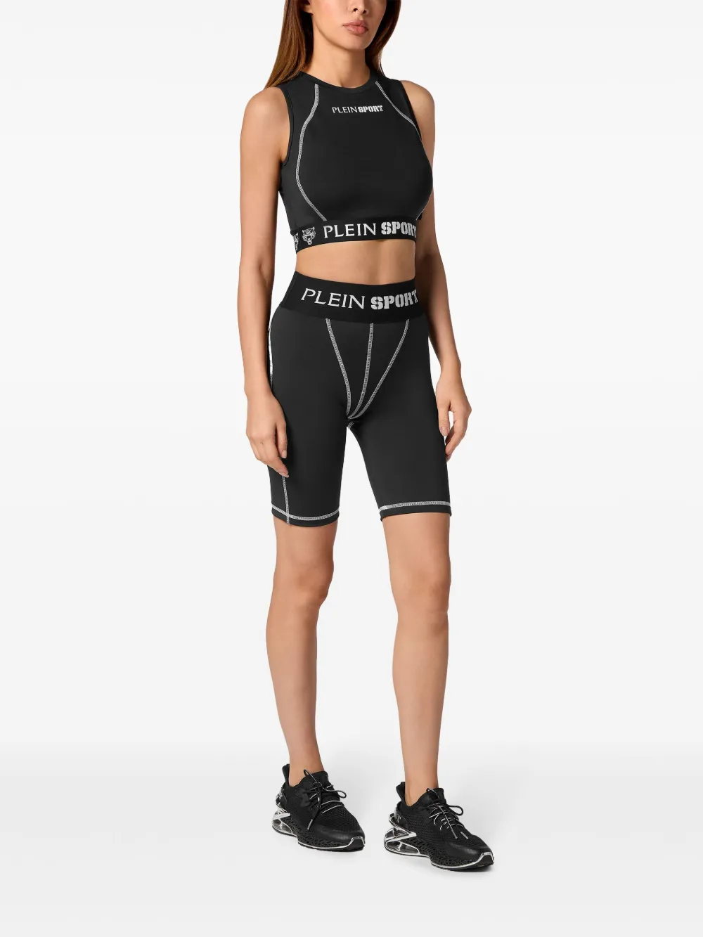 Plein Sport High waist shorts Zwart