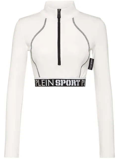 Plein Sport logo-underband crop top