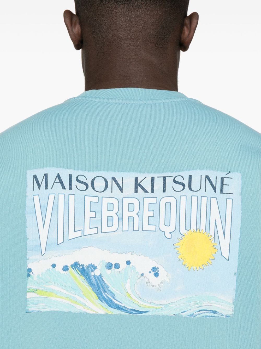 Maison Kitsuné x Vilebrequin katoenen sweater Blauw