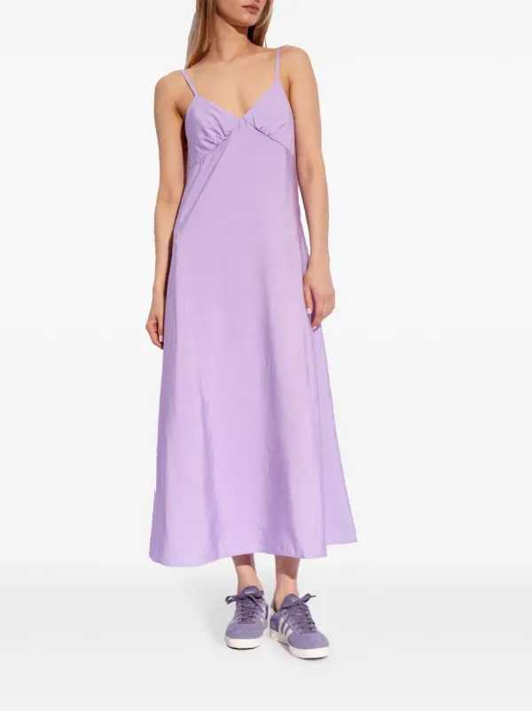 ワンピース ETMON Slip Pointed Pleats Dress, Purple LONDON TIMES NEW $109 Sexy Purple One-Shoulder Tiered