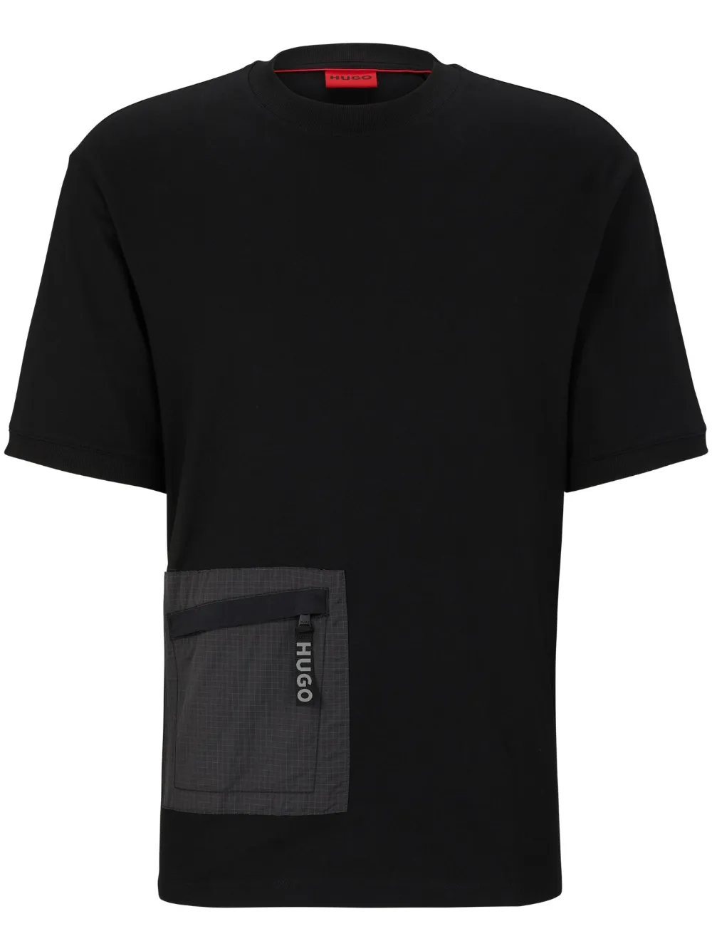 HUGO Camiseta Dacero de algodão | Preto | Image 1