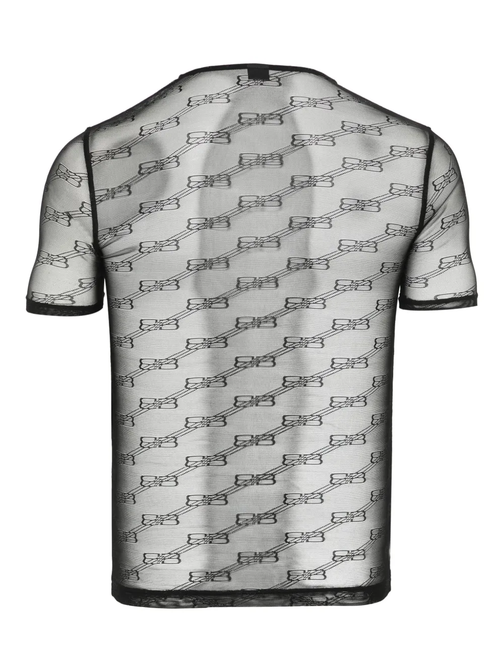 Balenciaga monogram lace top - Zwart