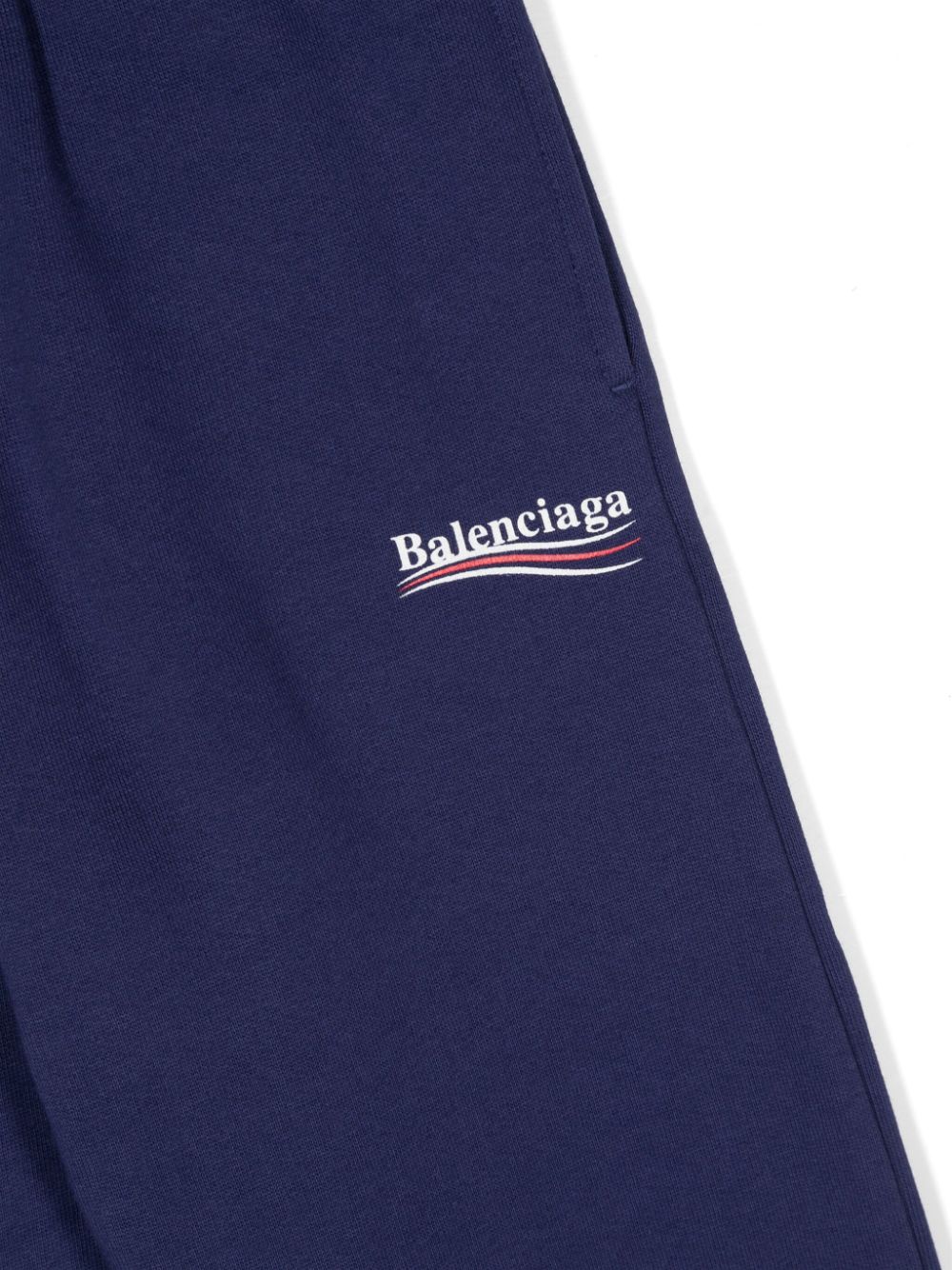 Shop Balenciaga Political Campaign Track Pants In Blue