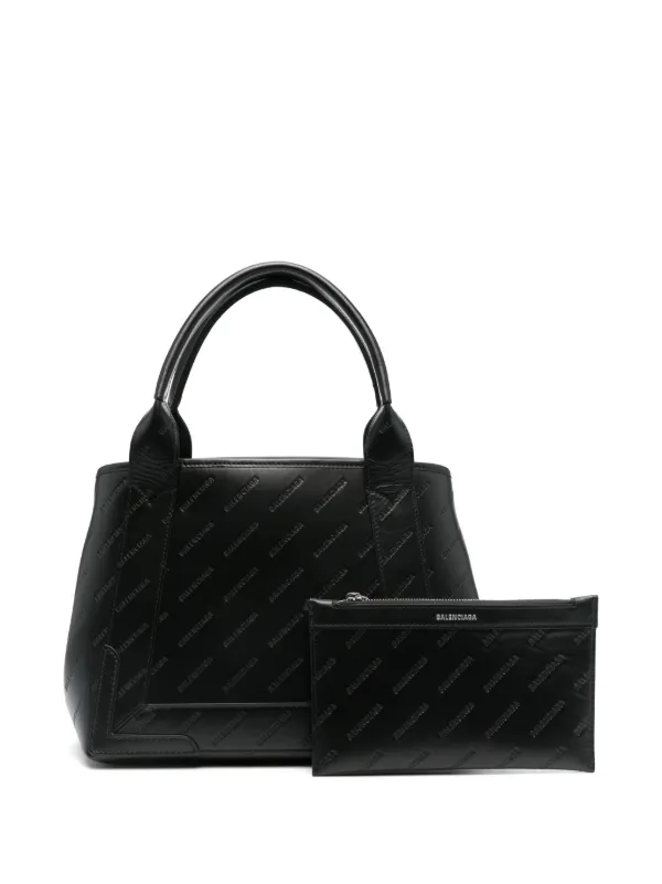 Balenciaga debossed-logo Tote Bag | Black | FARFETCH