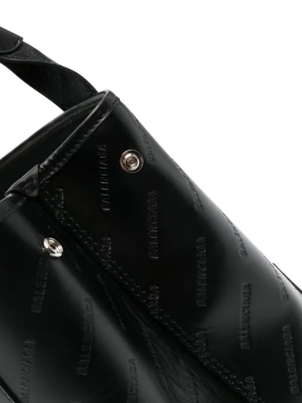 Balenciaga debossed-logo Tote Bag | Black | FARFETCH