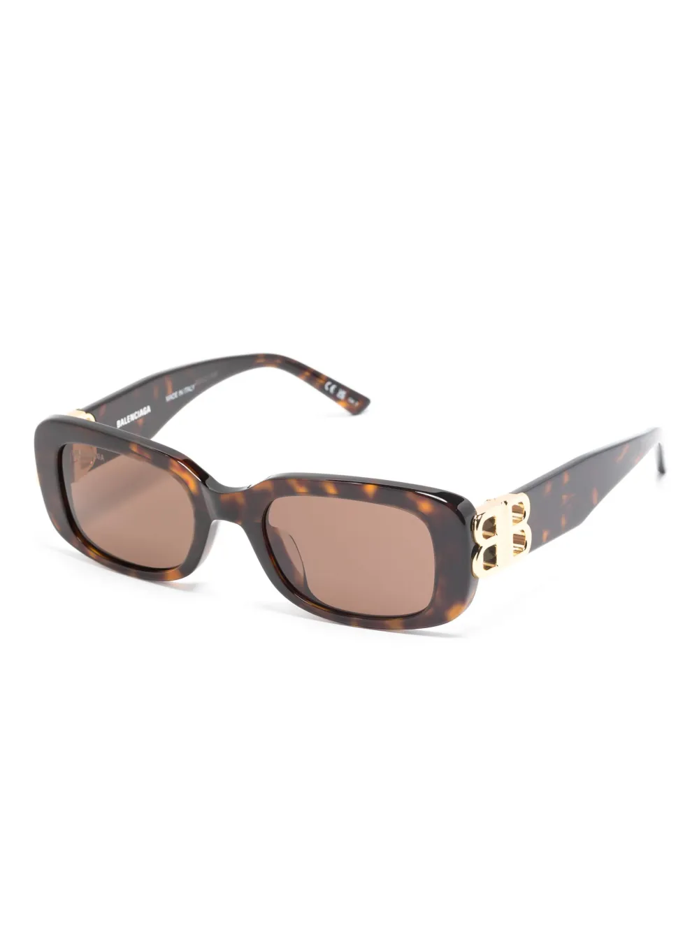 Balenciaga Eyewear Zonnebril met rechthoekig montuur - Bruin