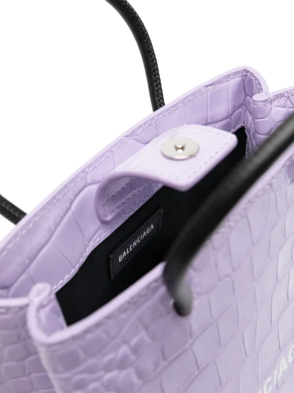 Balenciaga Shopping レザーバッグ ミニ | パープル | FARFETCH JP