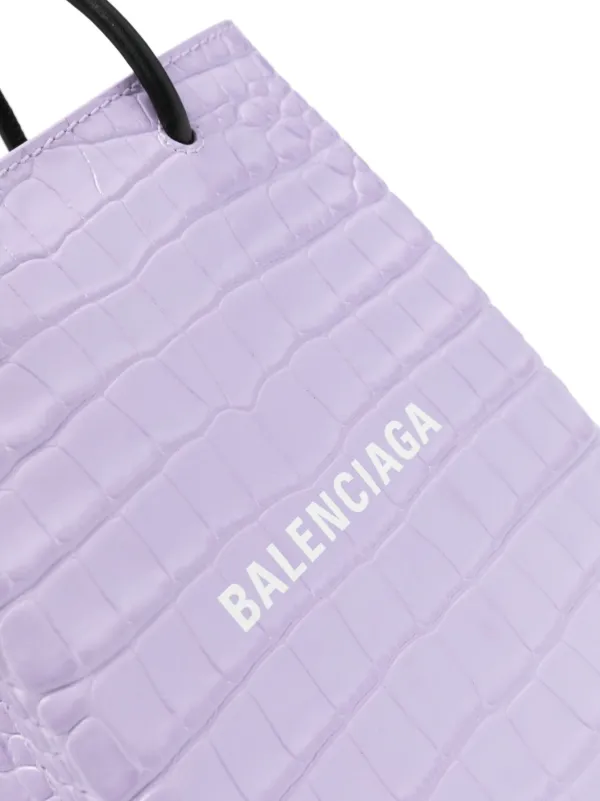 Balenciaga Shopping レザーバッグ ミニ | パープル | FARFETCH JP