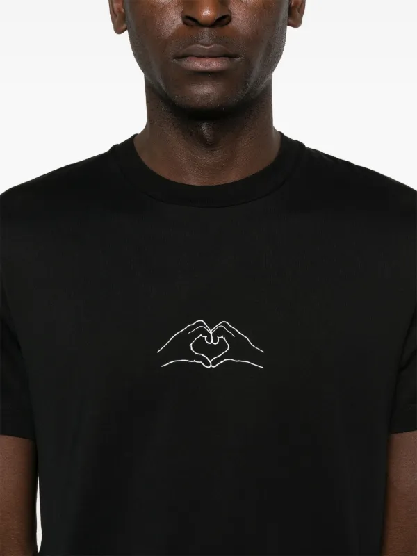 ★NeIL Barrett★ハートプリントTシャツ Neil Barrett ハートプリント Tシャツ | ブラック | FARFETCH JP