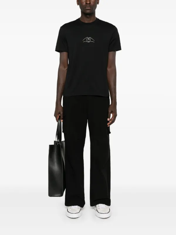 ★NeIL Barrett★ハートプリントTシャツ Neil Barrett ハートプリント Tシャツ | ブラック | FARFETCH JP