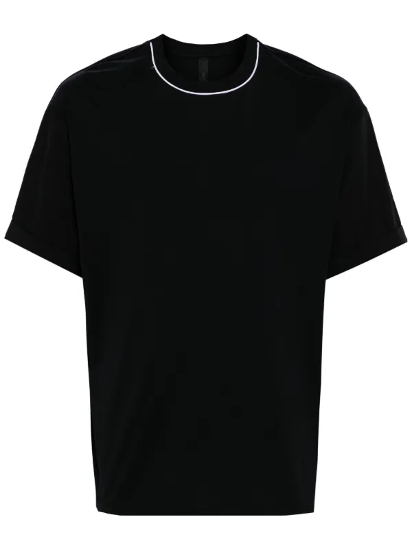 Neil Barrett contrast-trim Cotton t-shirt | Black | FARFETCH