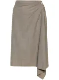 LITKOVSKA asymmetric midi skirt - Neutrals