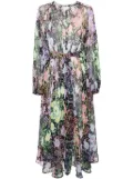 Pierre-Louis Mascia floral-print silk maxi dress - Black