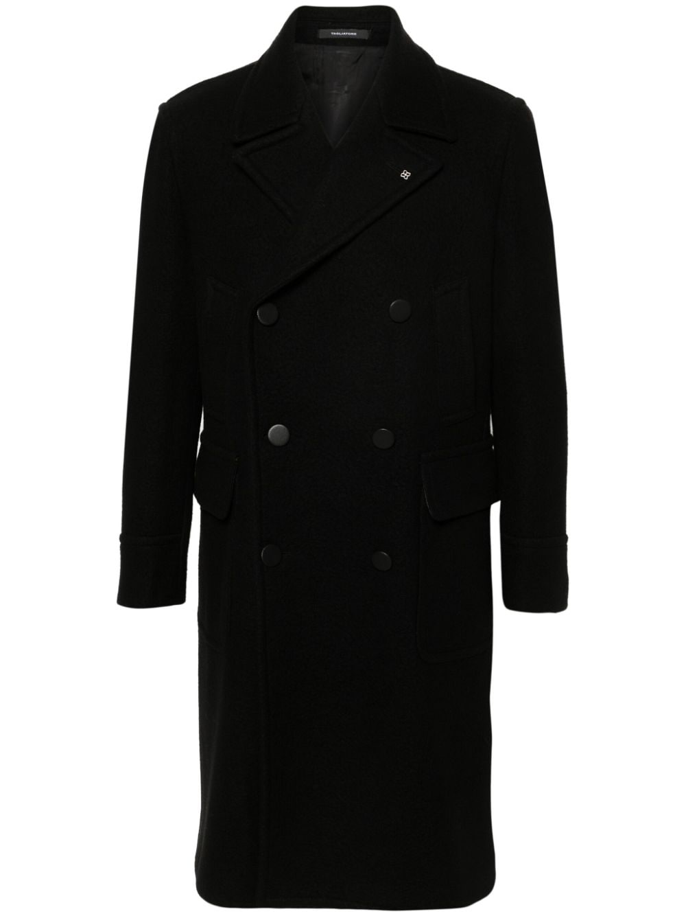 Tagliatore Cherry Double-breasted Coat In Black