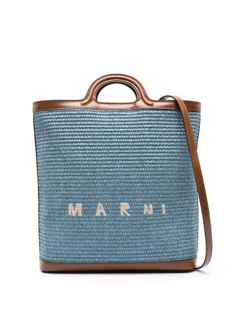 Marni Tropicalia straw tote bag