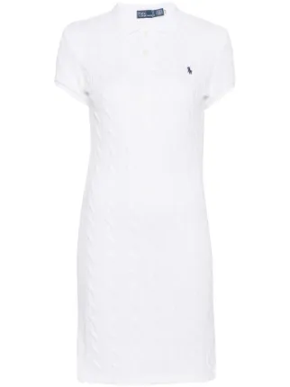 【送料 関税込】POLO RALPH LAUREN Cable-knit minidress Polo Ralph Lauren Cable-knit Mini Dress in Blue | Lyst