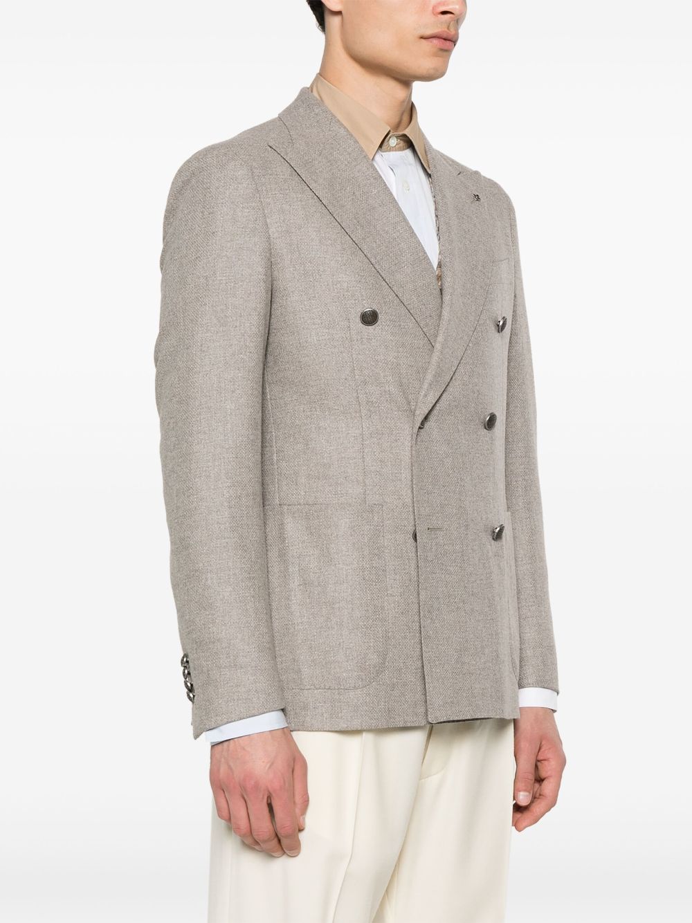 Tagliatore Blazer met dubbele rij knopen Beige