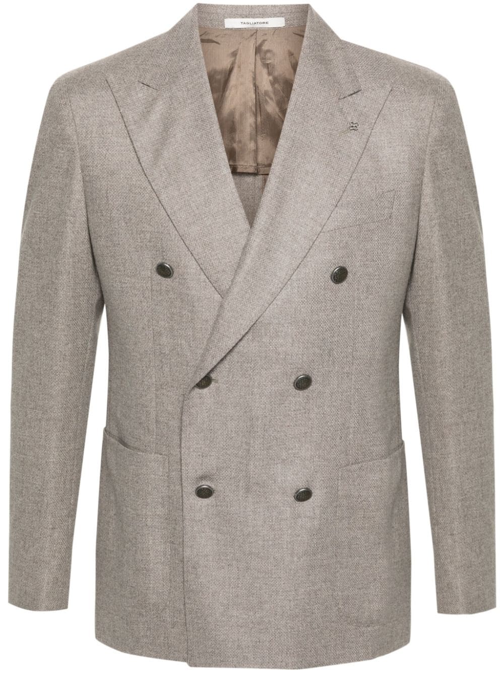 Tagliatore Double-breasted Blazer In Neutral