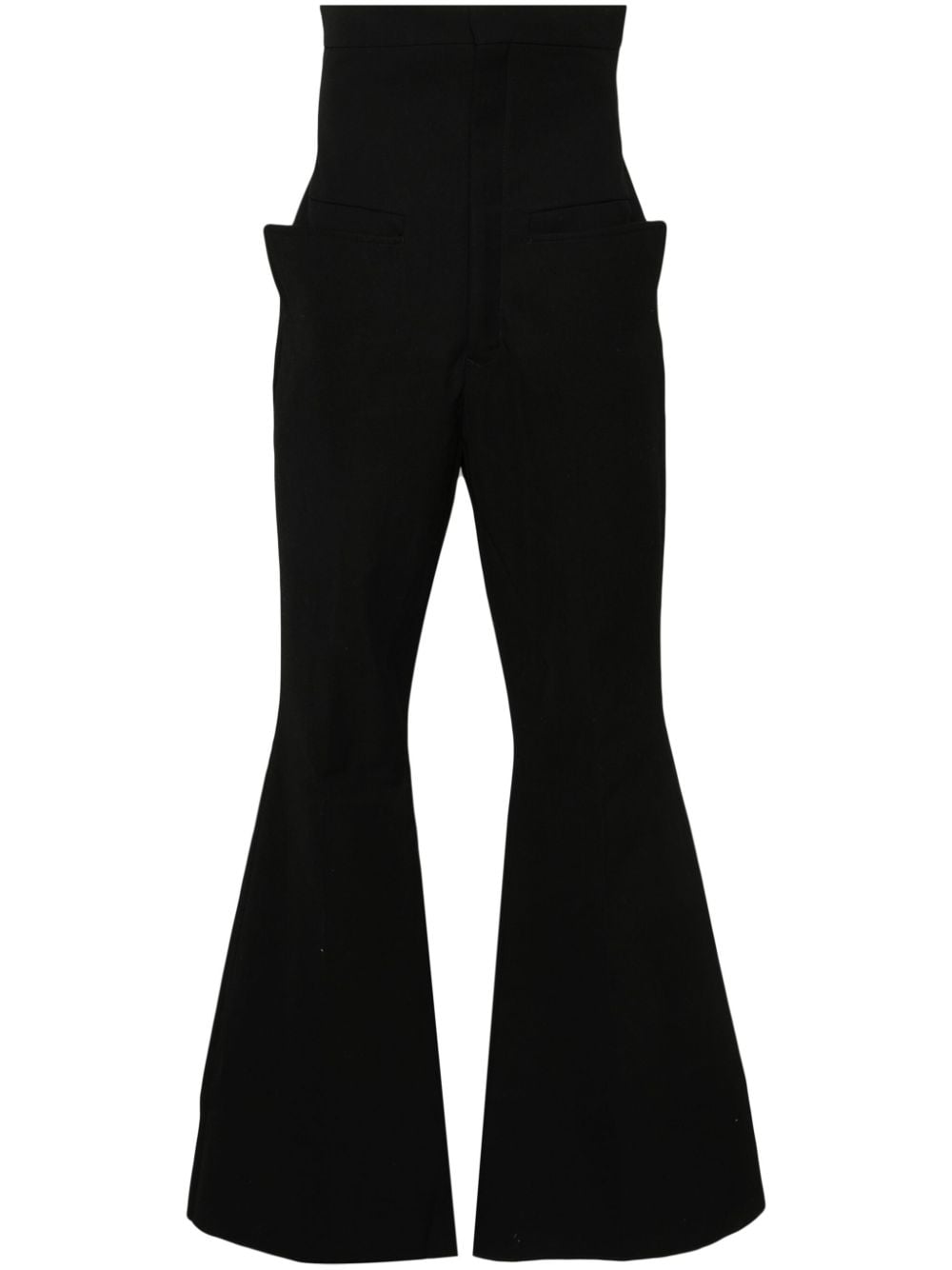 Rick Owens Canvas Straight-leg Trousers In Black