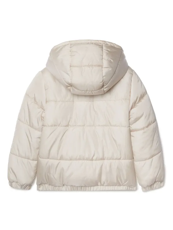 Off White Kids Bookish Diag Quilted Puffer Jacket Neutrals FARFETCH UK