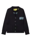 Off-White Kids Arrow Chunky brushed-logo cardigan - Black