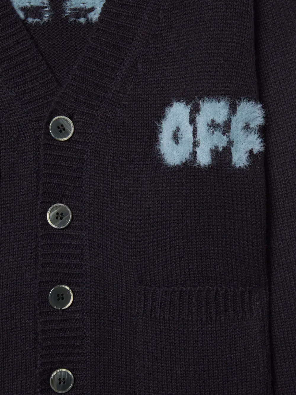 Off-White Kids Vest met geborsteld logo met print Zwart