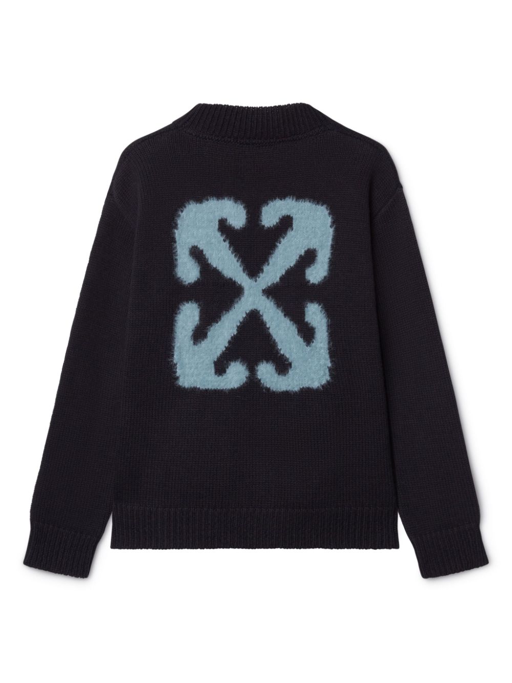 Off-White Kids Arrow Chunky brushed-logo cardigan - Black