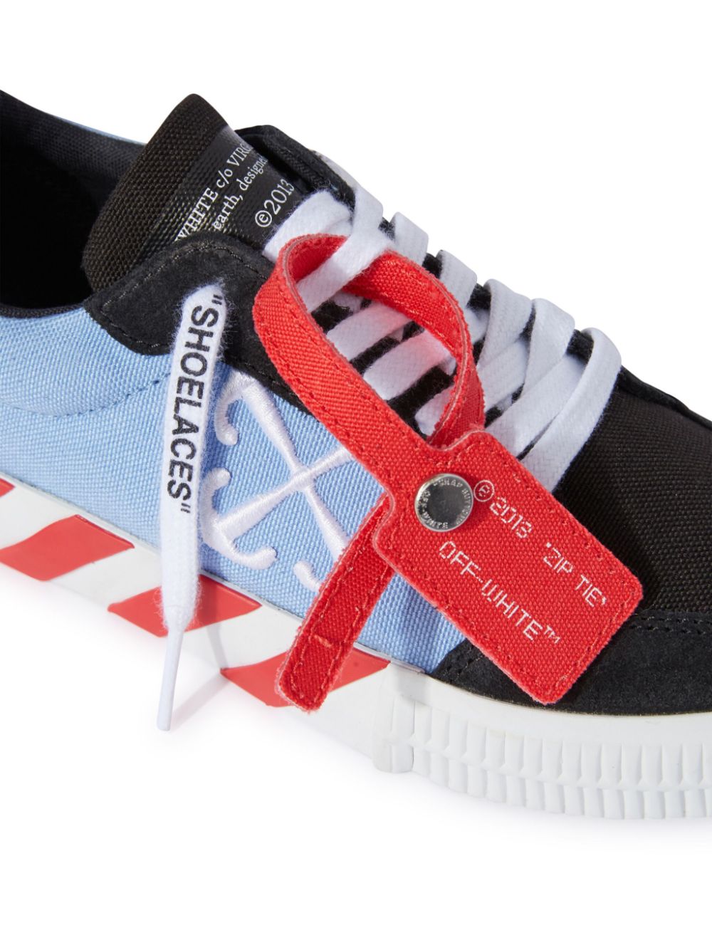 Off-White Kids Low Vulcanized canvas sneakers Zwart