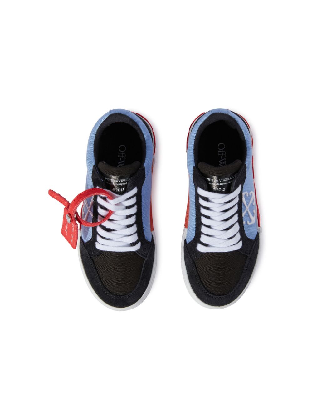 Off-White Kids Low Vulcanized canvas sneakers Zwart