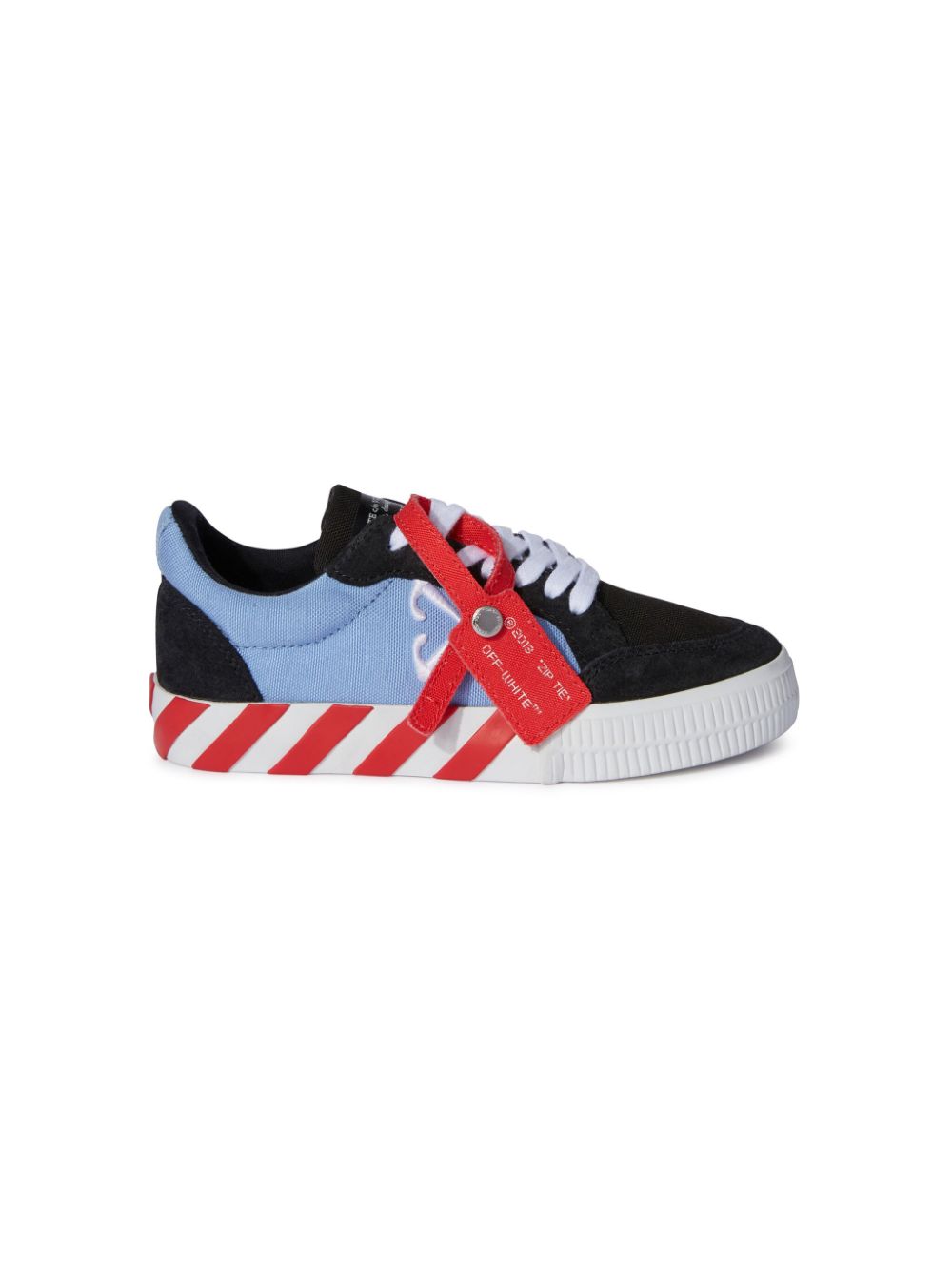 Off-White Kids Low Vulcanized canvas sneakers Zwart