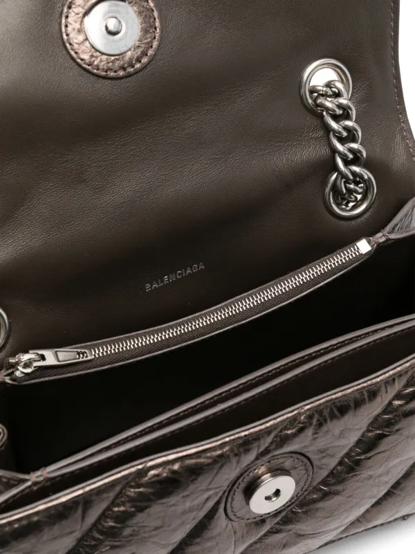 Balenciaga Crush ショルダーバッグ S | ブラウン | FARFETCH JP
